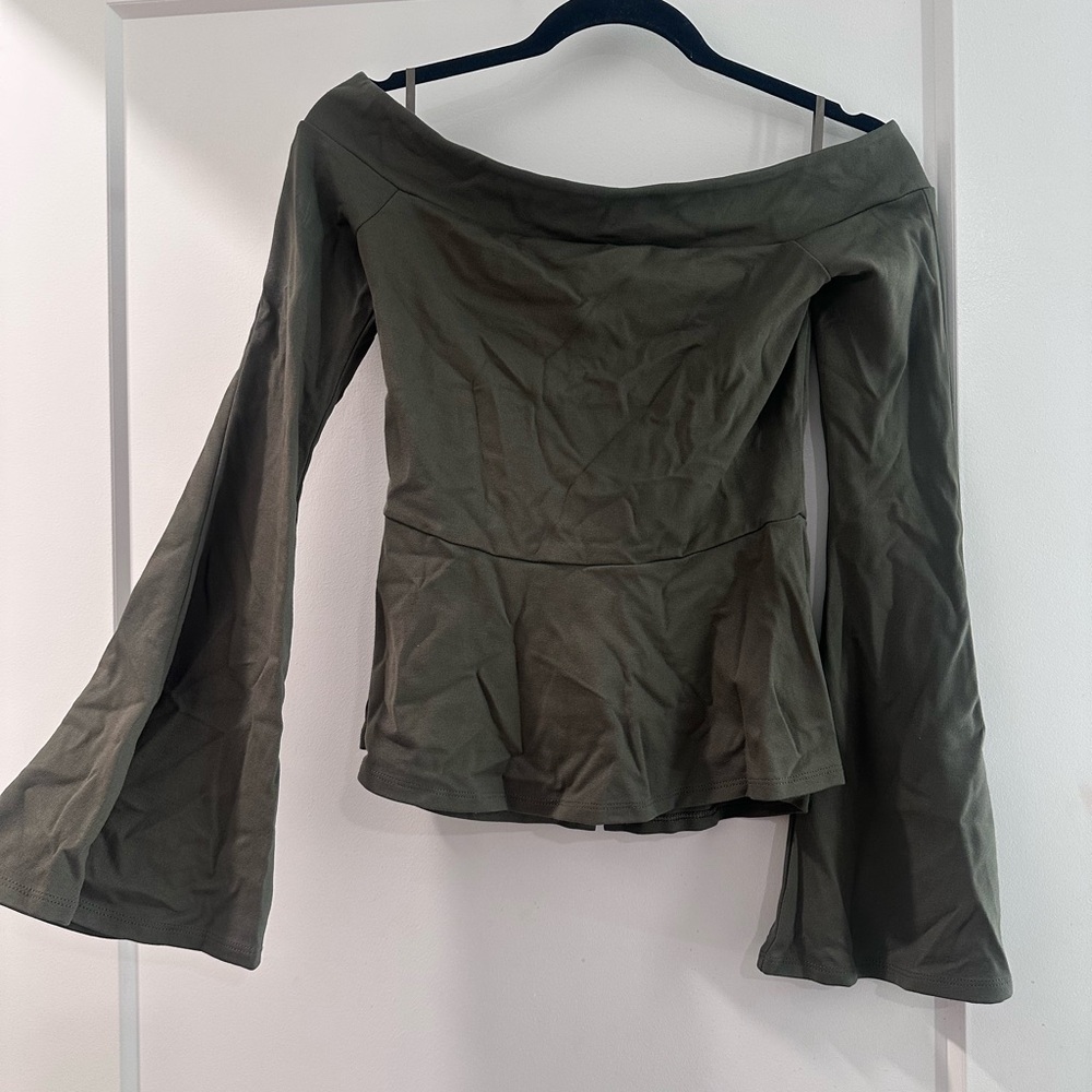 BCBGMaxAzria Olive Green Top